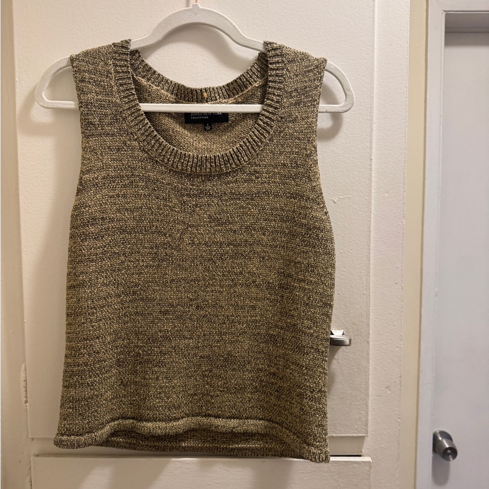 Jones New York Sleeveless Knit Sweater Top | Size: S